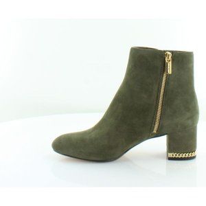 SALE! ✅ Michael Kors SABRINA Chain Suede Olive Mid Ankle Boot 9M ✨ BNIB